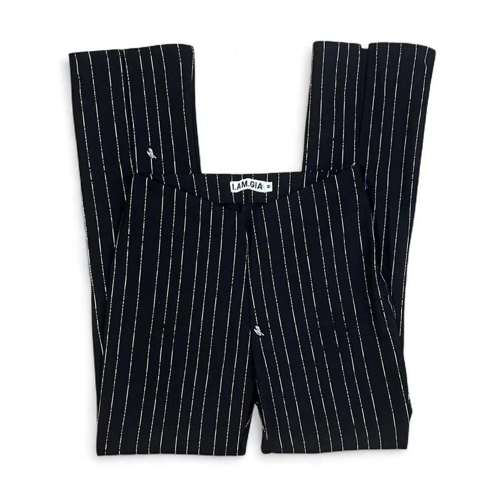 I am Gia Black Pinstripe Pants